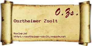 Osztheimer Zsolt névjegykártya